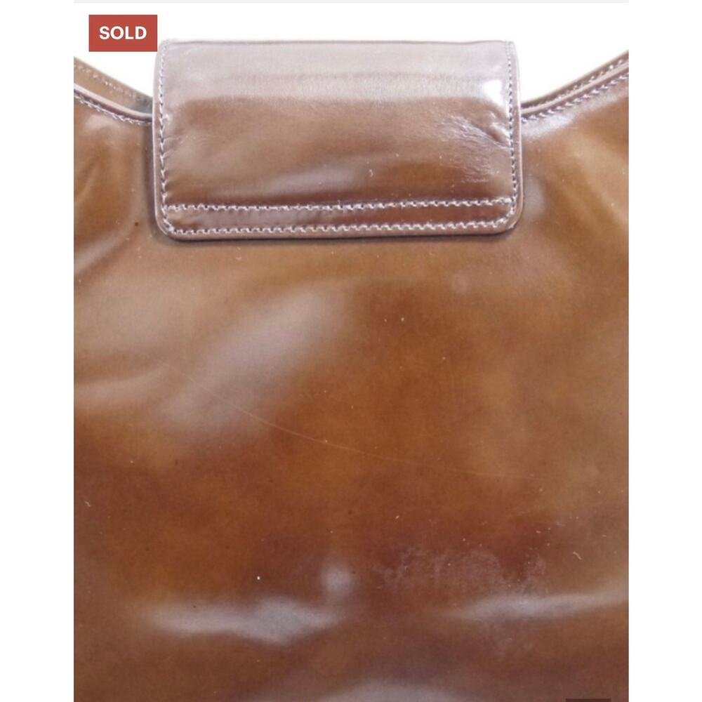 Versace Leather Shoulder Bag in Dark Brown with COA - Picture 6 of 8
